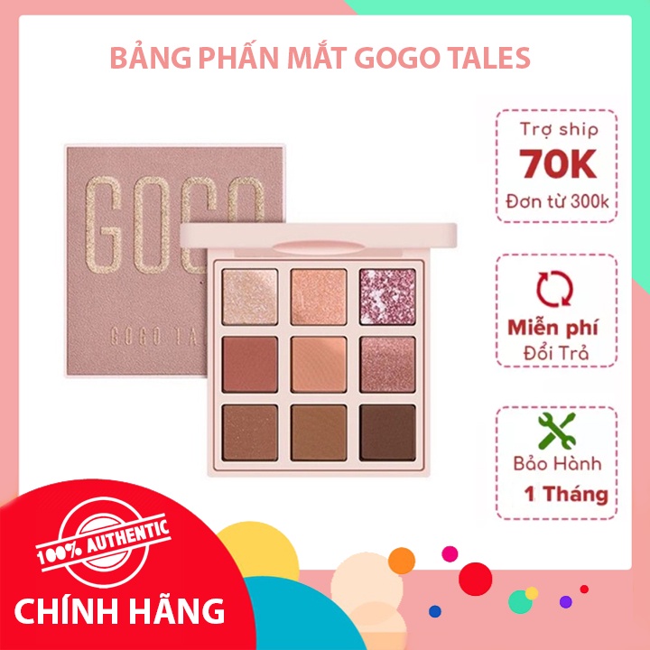 [Có sẵn] [ Phấn mắt GOGO TALES ] Bảng phấn mắt nội địa Trung 9 màu GoGo Tales Admiring Velvet Chống Thấm Nước GT161