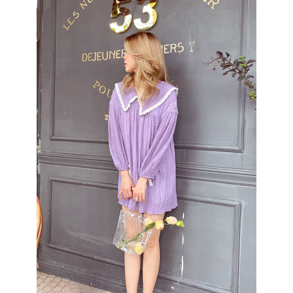 Đầm tím baby doll tay dài Bonbons Dress Gem Clothing SP060632