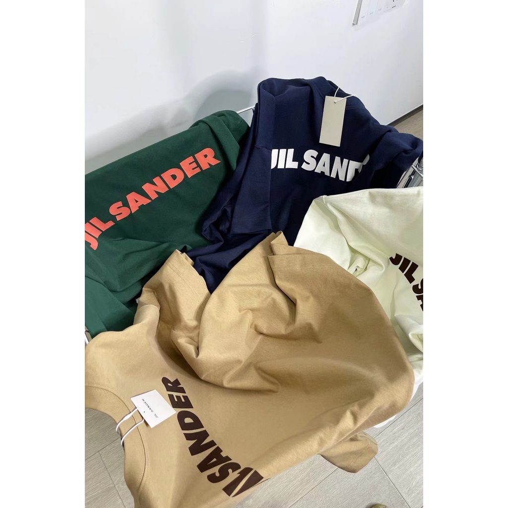JIL SANDER letter print T-shirt 2022 early spring new oversize couple with short sleeves