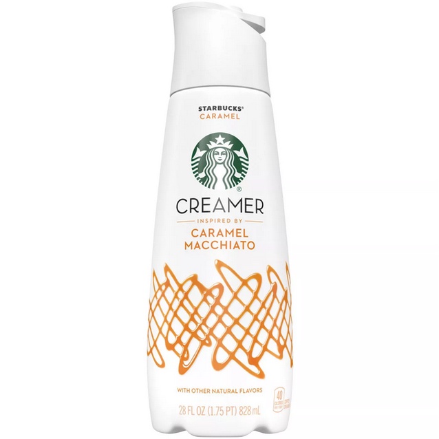 KEM SỮA LỎNG Starbucks CARAMEL MACCHIATO Coffee Creamer, 828ml