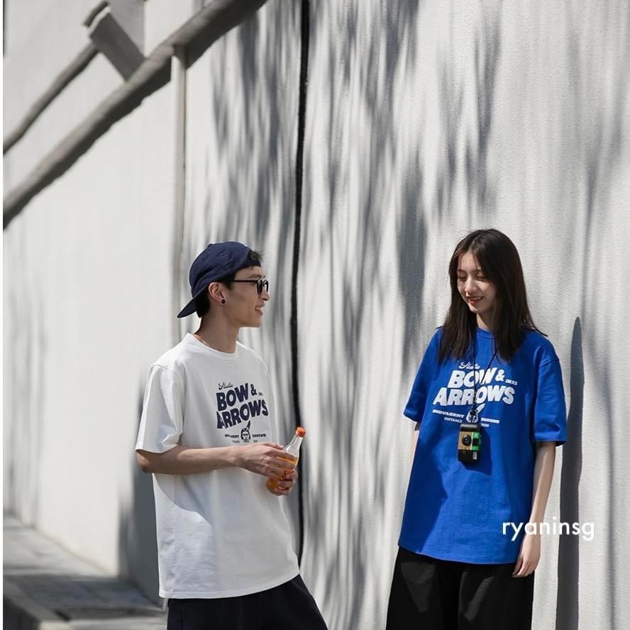 RYAN - Áo thun nam BOW & ARROW ngắn tay vải cotton cổ bo tròn thương hiệu RYAN form rộng phong cách Hàn Quốc