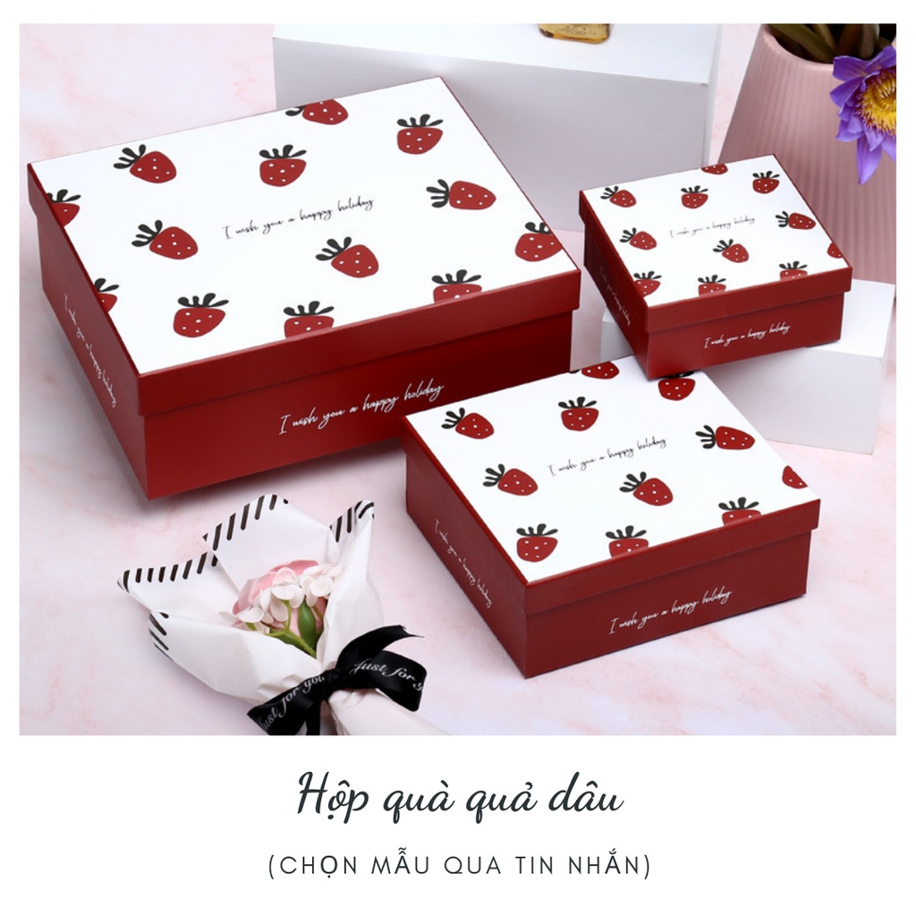 Hộp Quà Quả Dâu 078916 ERASHOP - Quà Sinh Nhật, Valentine, Tặng Người Yêu, Bạn Bè, Thầy Cô, Ba Mẹ Bền Rẻ Đẹp