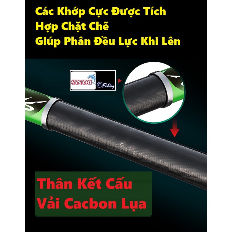 Cần Câu Tay Lăng Thiên 6H Cao Cấp Chính Hãng[ TẶNG NHẪN,Dây Trục ] Siêu Khỏe,Bền Bỉ - SANAMI FISHING