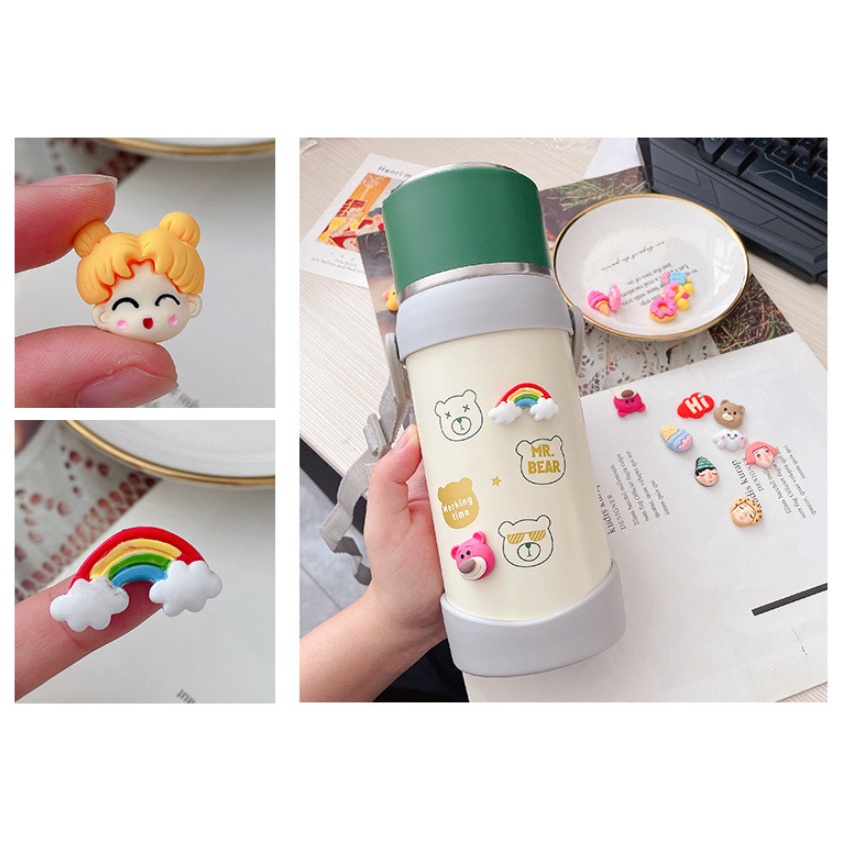 4 STICKER 3D trang trí bình nước