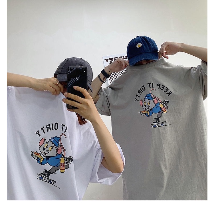 [ PINK ] Áo thun tay lỡ DIRTY Unisex