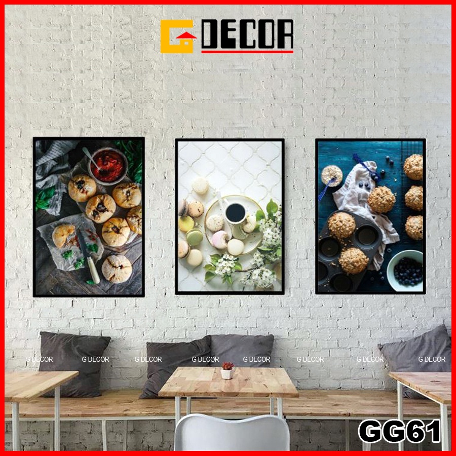 Tranh treo tường canvas khung gỗ 3 bức phong cách hiện đại Bắc Âu tranh decor trang trí phòng khách phòng ngủ spa 61