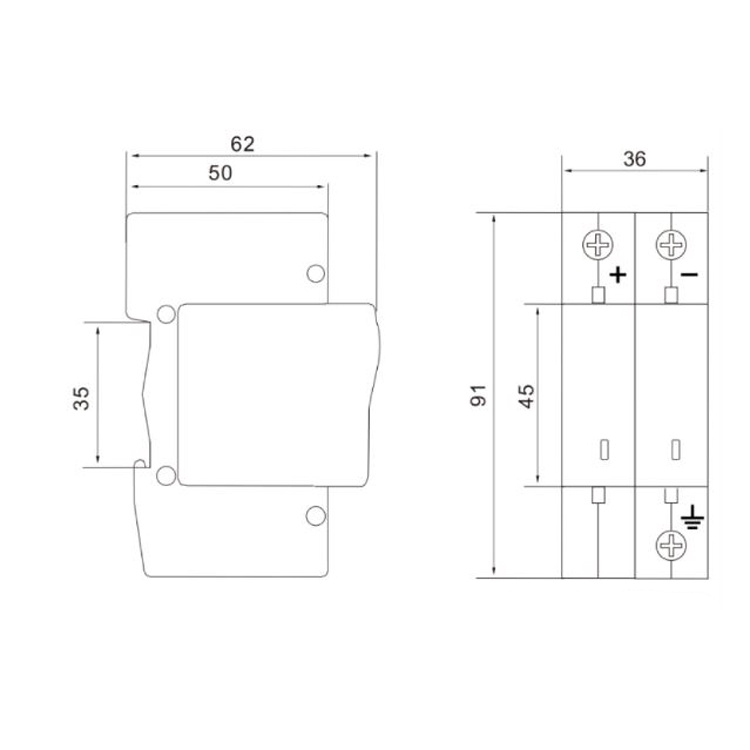 Chống sét lan truyền 2P 1000V 20-40ka hãng Leader