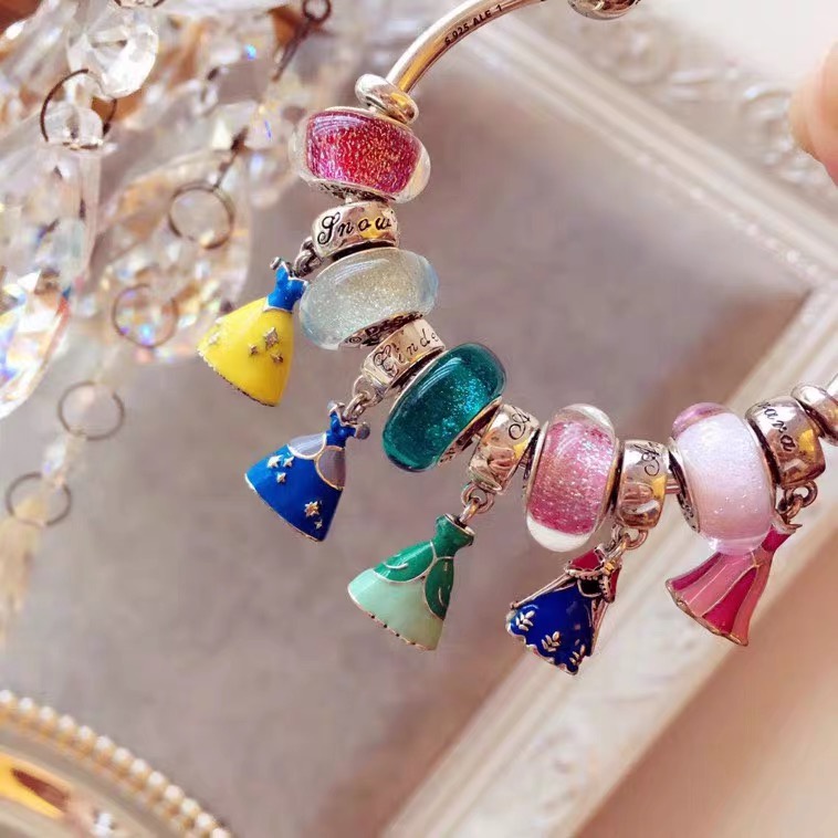 Mặt Dây Chuyền Hình Giày Cao Gót  DIY Mạ Bạc S925