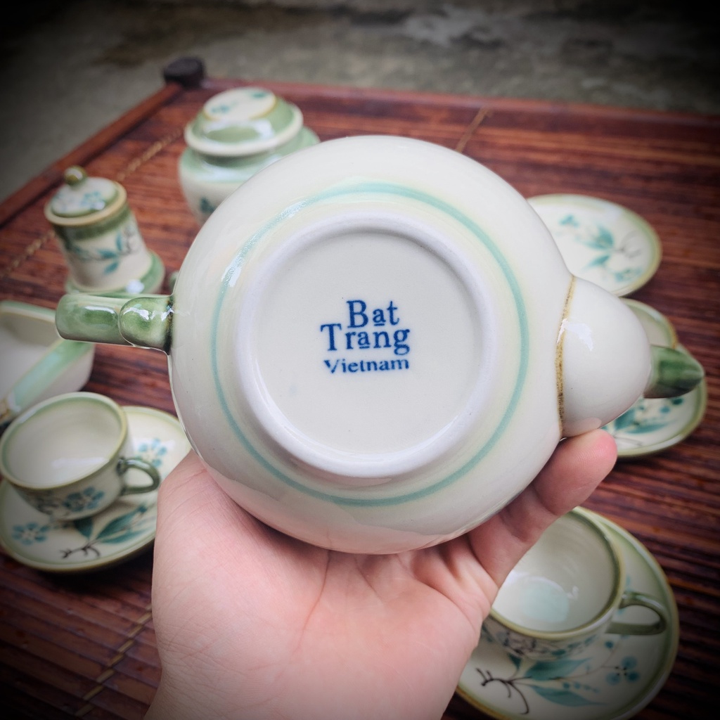 Ấm Chén Men Cao Cấp Bát Tràng, Bộ Ấm Trà Gia Đình
