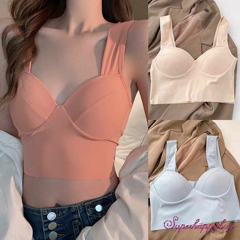 Áo Ngực Thể Thao Không Tay Màu Trơn Thời Trang Mùa Hè Cho Nữ