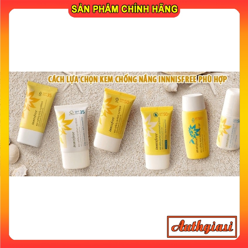 Kem chống nắng Innisfree Daily Mild \ No Sebum \ Triple Shield \ Longlasting KCN 50ml