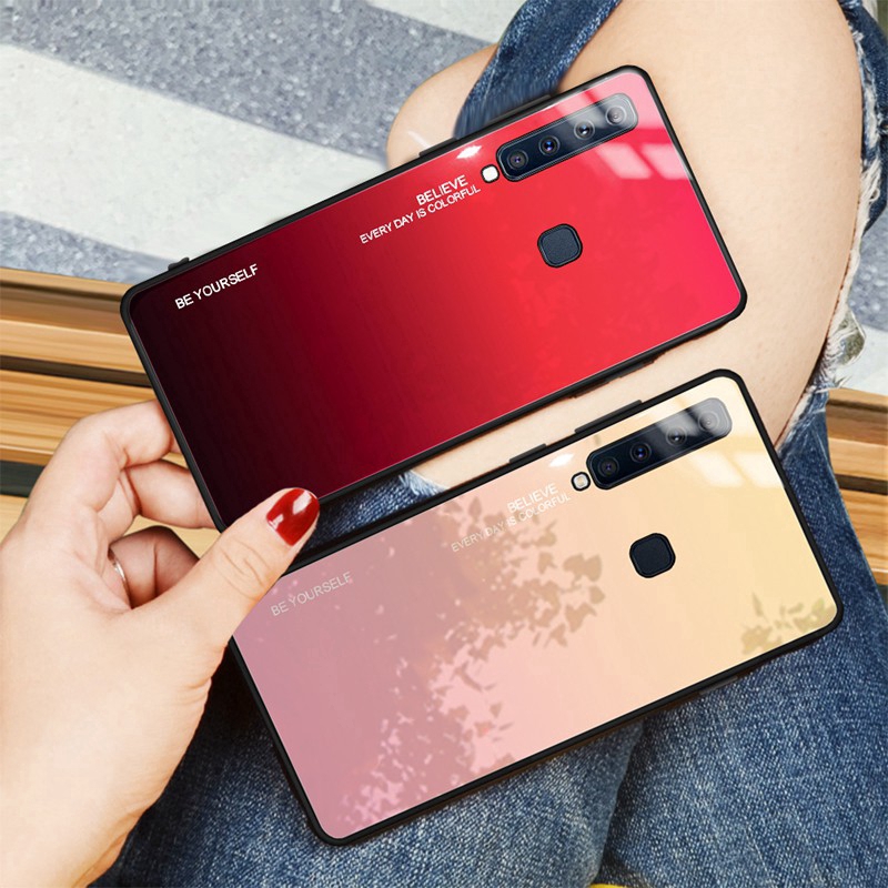 Ốp lưng kính cường lực cao cấp bảo vệ cho Samsung Galaxy A9S A9 2018 | BigBuy360 - bigbuy360.vn