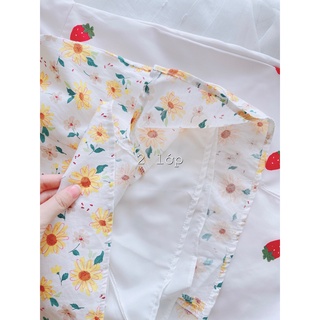 Váy cúp ngực cổ vuông họa tiết