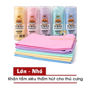 Khăn Tắm Siêu Thấm Hút Cho Thú Cưng – Nhiều size - Không Hộp
