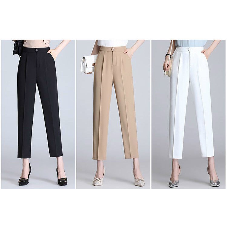 Quần Tây Nữ Lưng Chun Bigsize Cạp Cao Dáng Baggy Công Sở Đi Làm Đi Học M788