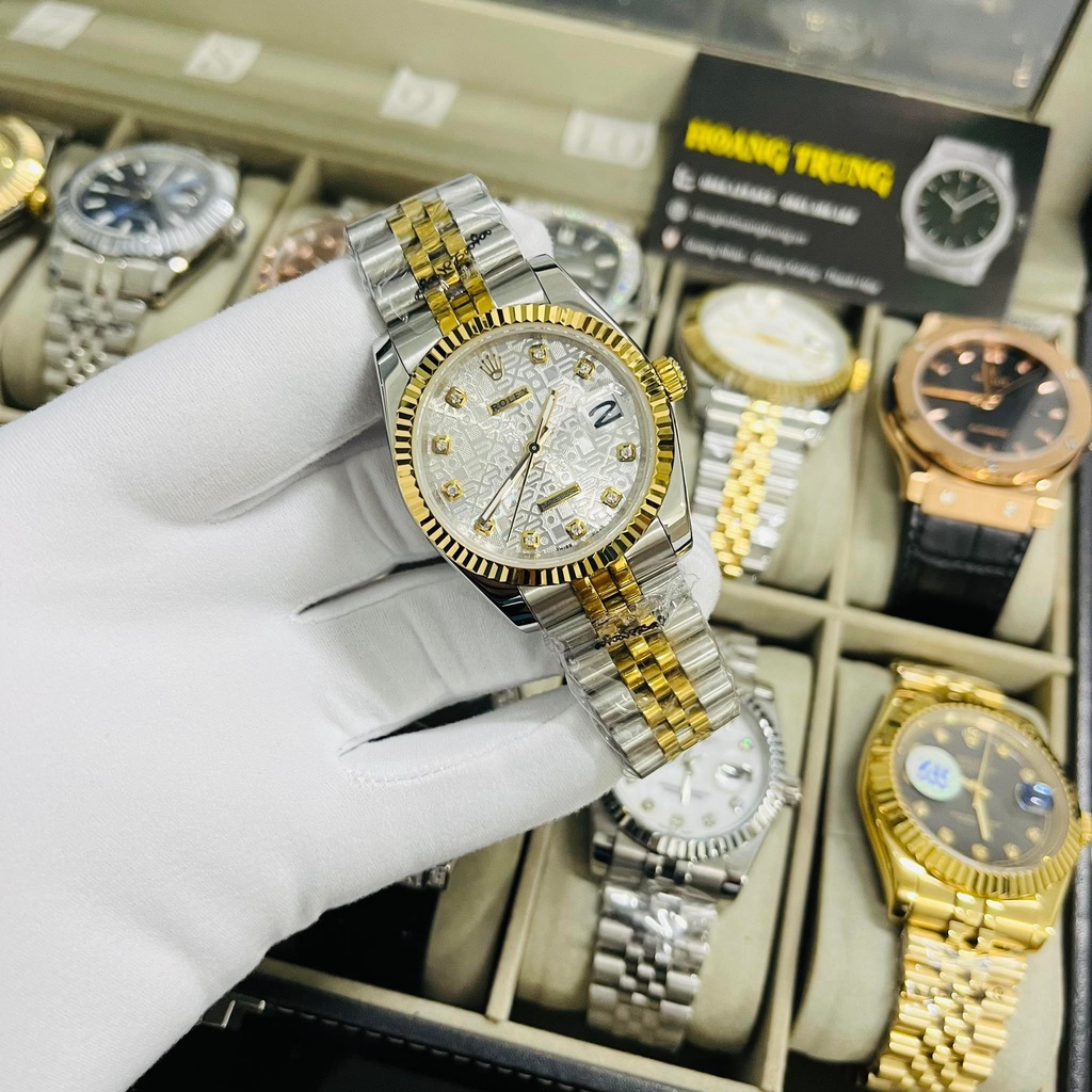 Đồng Hồ Nam RL máy nhật, kính sapphire, núm cổ chai