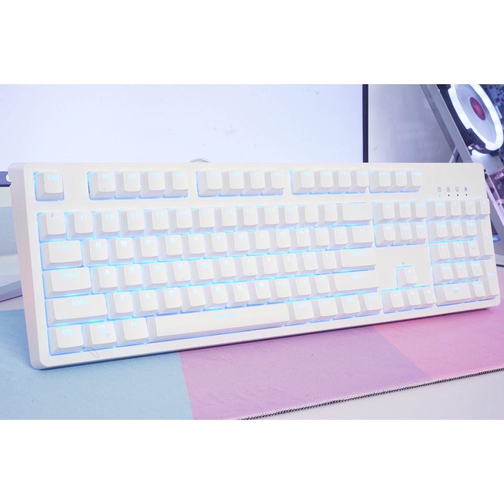 Bàn phím cơ, máy tính E-Dra EK3104 Ice White⚡️𝑭𝑹𝑬𝑬𝑺𝑯𝑰𝑷⚡️cao cấp, gõ bền êm tay, chơi game và dùng văn phòng cực tốt