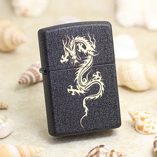 Bật Lửa Zippo USA 17 Vỏ Nhám Có Tem Đỏ,Đáy Vàng 3 Họa Tiết Tùy Chọn