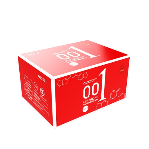 Bao cao su OLO 001 ĐỎ Feeling Ultrathin, bcs siêu mỏng chống xuất tinh sớm kéo dài thời gian