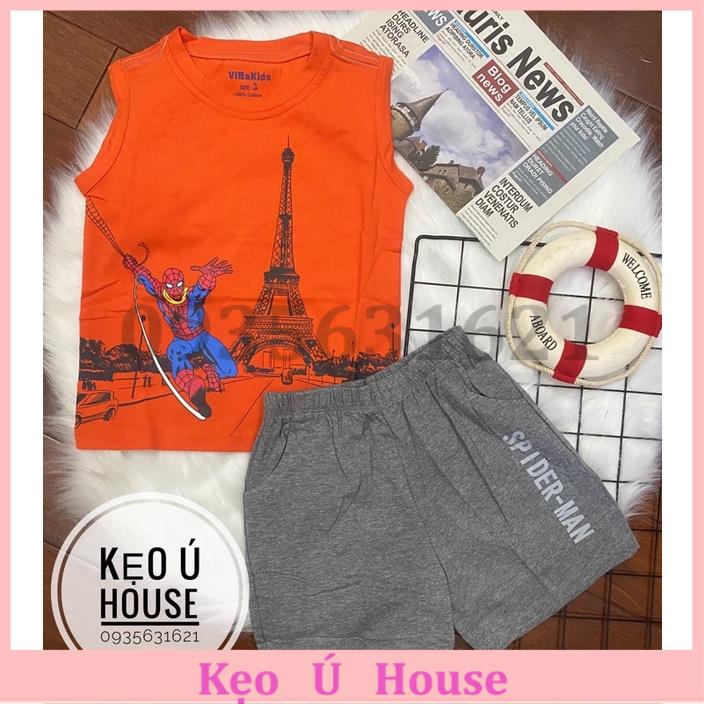 (10-30kg) Bộ sát nách bé trai siêu nhân nhện hãng ViHa Kids