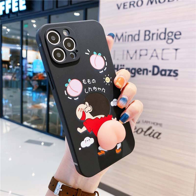 Ốp điện thoại silicon hoạt hình 3d đáng yêu thích hợp cho iphone 11 12 pro max 7 8 plus se2020 x xr xs mini