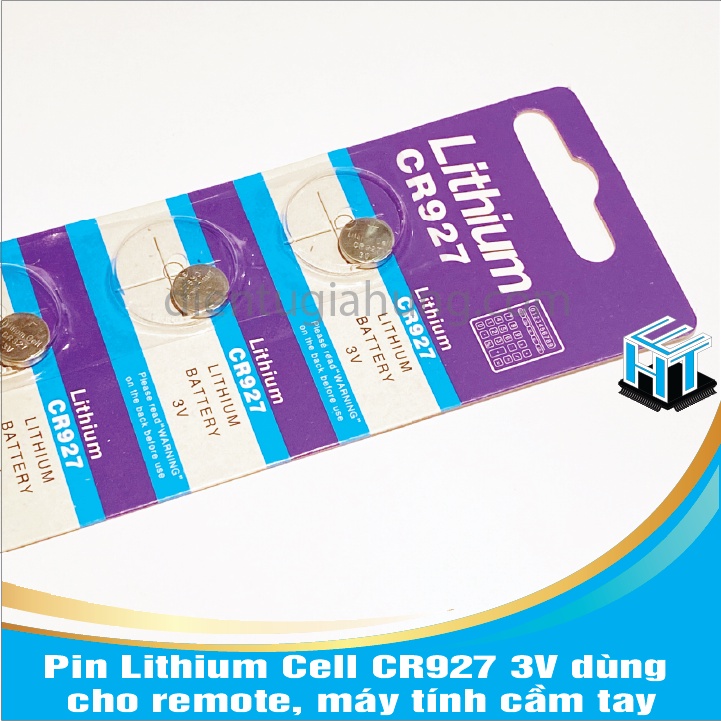 Pin Lithium Cell CR927 3V dùng cho remote, máy tính cầm tay