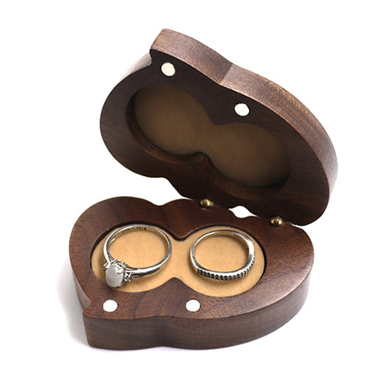 Hộp Đựng Nhẫn Đính Hôn Bằng Gỗ Thủ Công Dành Cho Nam Và Nữ