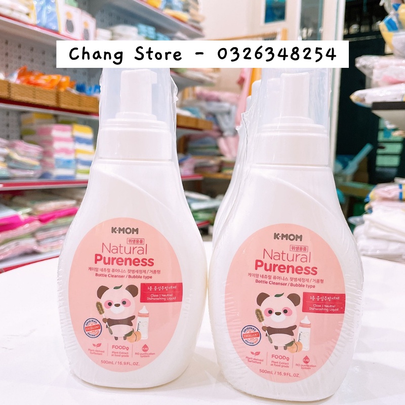 Nước rửa bình &amp; rau quả hữu cơ K-Mom Hàn Quốc - Rửa bình kmom 500ml
