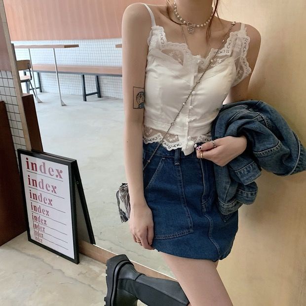 Áo Ống Hai Dây Phối Ren Quyến Rũ