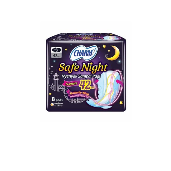 Charm Body Fit Super Comfort Night Wing 42cm 8 's