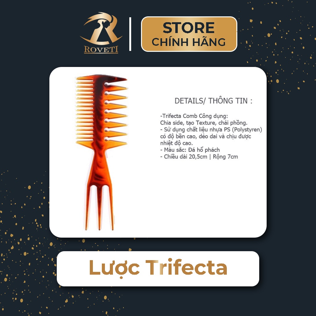 [HÀ NỘI] Lược Xương Cá Tạo Kiểu Tóc Texture - Trifecta Comb 3in1