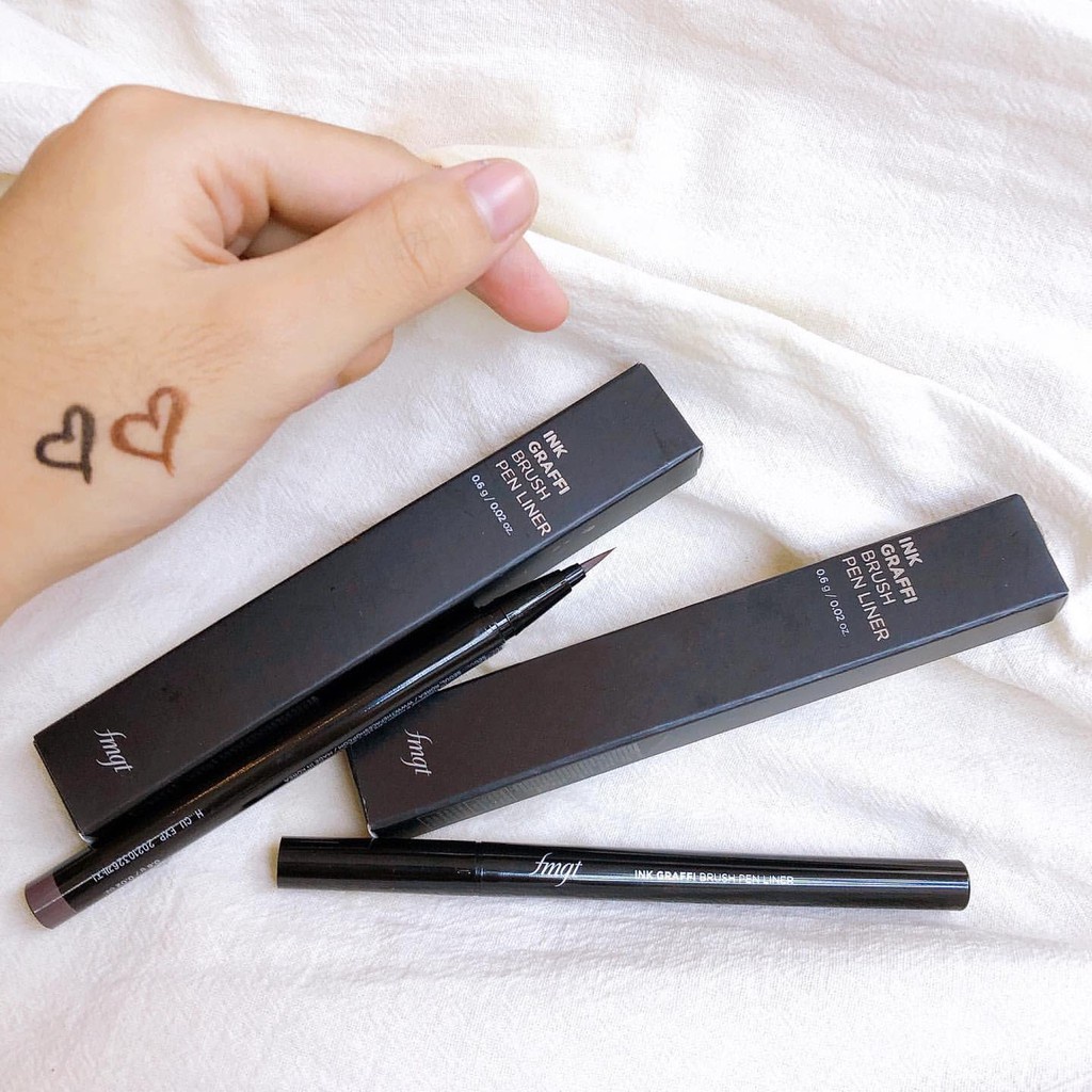 Bút kẻ mắt nước không trôi chống nước chống lem đầu cọ mảnh The Face Shop Ink Graffi Brush Pen Liner 12g