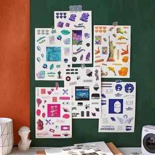 Set 4 tấm sticker theo chủ đề