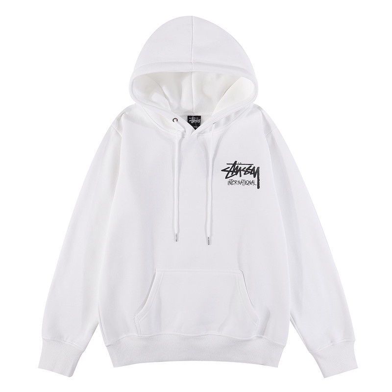 Thời trang stussy nam và nữ áo thun cotton giản dị in cổ điển áo khoác nỉ hoodies áo chui đầu unisex