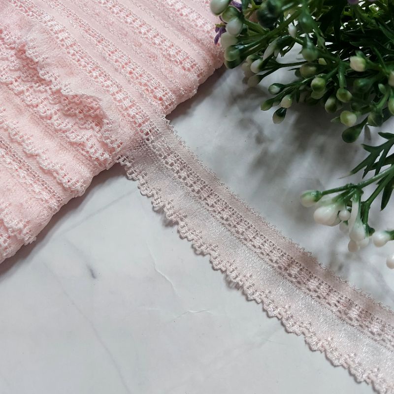 Ren thun viền bèo trang trí  ,có 3 màu  , size 2.8cm