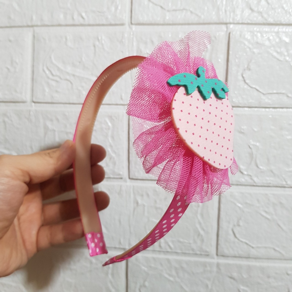 Băng đô bờm tóc, kẹp tóc nơ voan công chúa cho bé