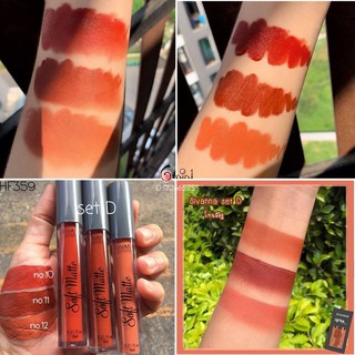 [SON THÁI LAN] Set 3 Cây Son Lì 3 Màu Sivanna Soft matte lip cream