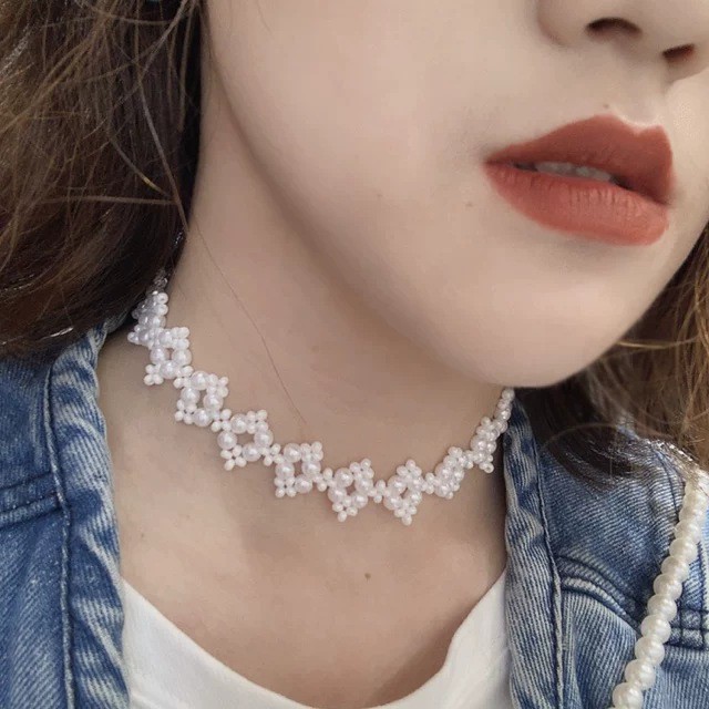 VÒNG CỔ CHOKER PHA LÊ NGỌC - MELY 889