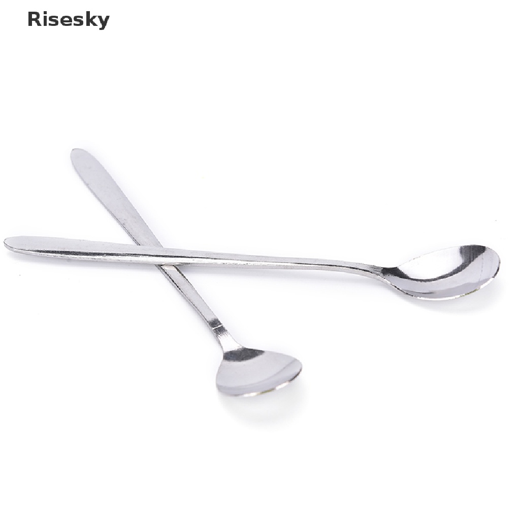 Muỗng Múc Kem / Trà Bằng Thép Không Gỉ Cán Dài 16cm Mới