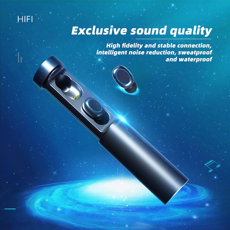 Tai Nghe Bluetooth Không Dây N21 TWS Cảm Ứng Màn Hình LED Kèm Mic