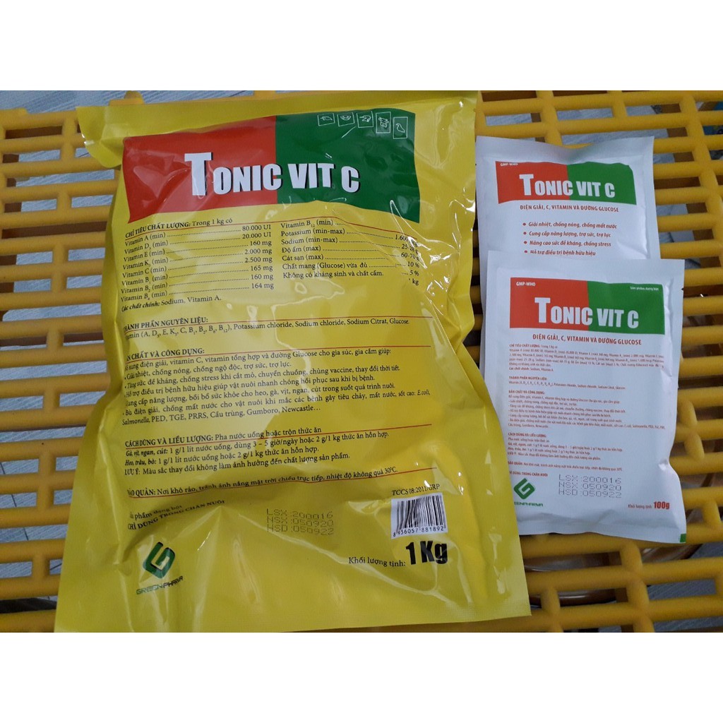 Tonic Vit C gói lẻ 100g. Điện giải, C, Vitamin và đường glucose