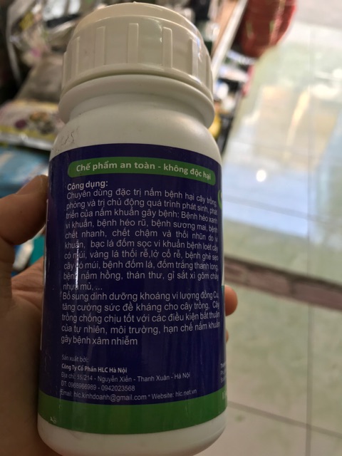 Chế phẩm phòng trị nấm khuẩn Nano Đồng Oxyclorua- chai 250ml