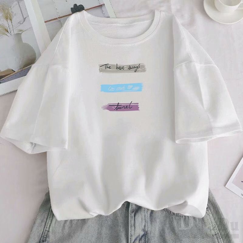 Áo Thun Mùa Hè In Họa Tiết DaDu Đơn Giản Trẻ Trung  Áo Thun NgắN Tay DáNg Ôm ThờI Trang Cho Nữ