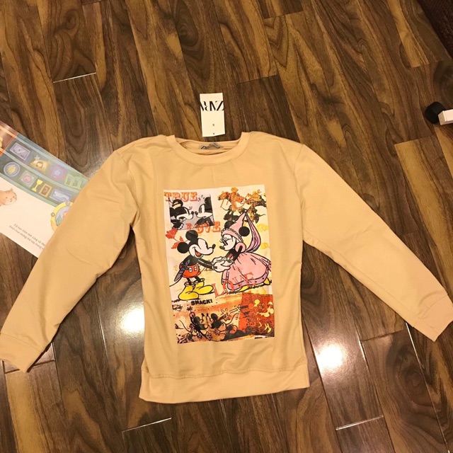 Áo nỉ da cá mickey