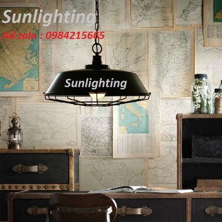 ĐÈN THẢ CHAO SẮT TRANG TRÍ NHÀ Ở, PHÒNG KHÁCH, QUÁN CAFE ( GIÁ ĐÃ BAO GỒM BÓNG LED SỢI EDISON )