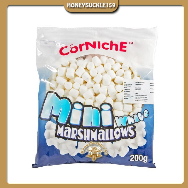 Kẹo Xốp Trắng Marshmallow Trắng Mini Gói 200gr
