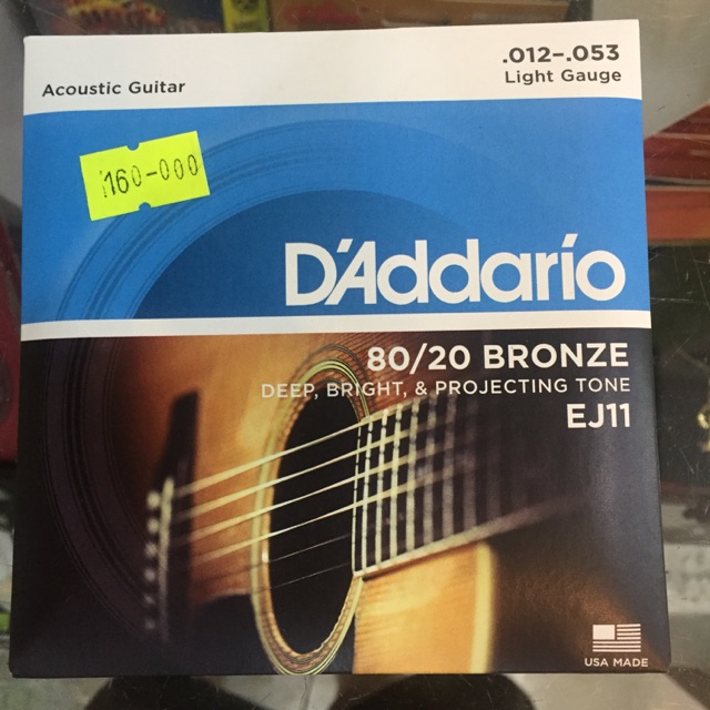 Dây đàn Aucostic D'Addario EJ 11 (cỡ 12-53)