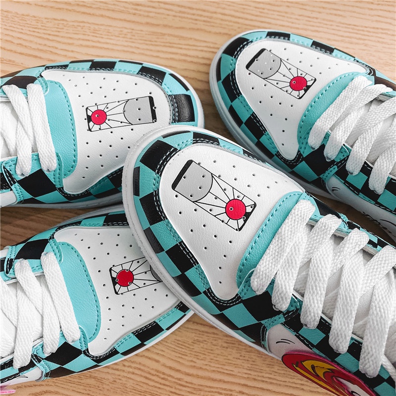 Giày thể thao cổ cao in hình Tanjiro Demon Slayer 2021 thời trang cho nam