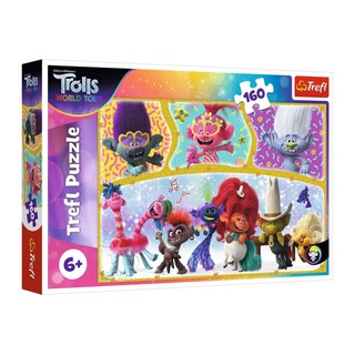 Tranh ghép hình puzzle 160 mảnh Trolls World Tour Trefl 15396