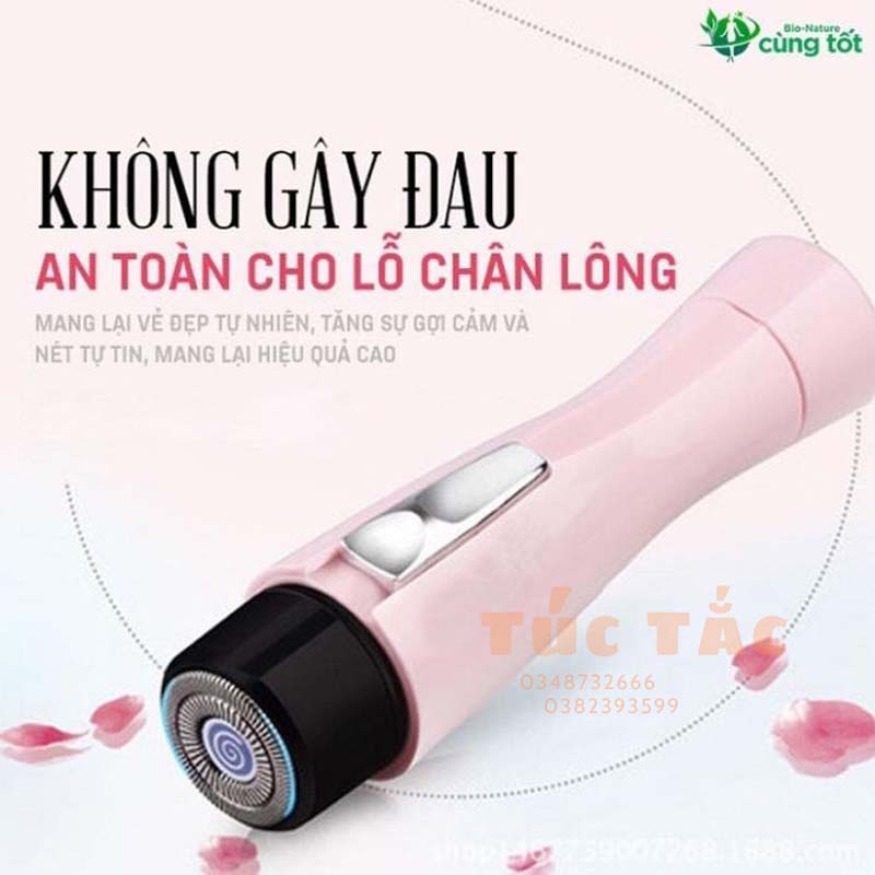 Máy Cạo Lông Nách Kemei + pin full box &amp; túi đựng -Chợ Túc Tắc